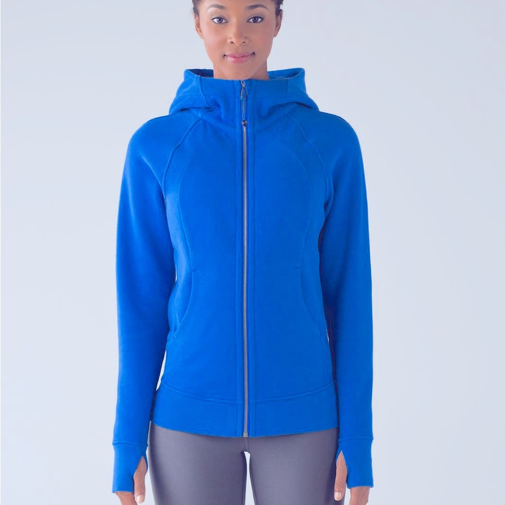 Lululemon scuba hoodie women’s size 8 full zip Jacket Blue Sweatshirt